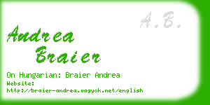 andrea braier business card